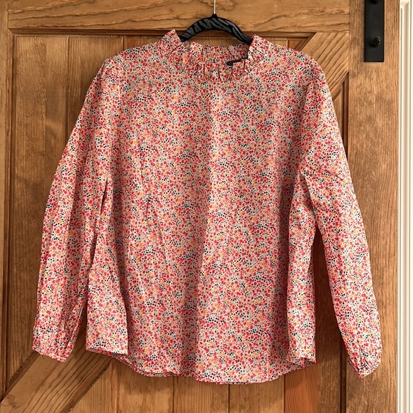 J.Crew Long-sleeve ruffleneck top in Liberty® Phoebe floral - NWT - Picture 5 of 8